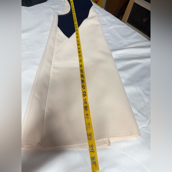 TOPSHOP Blue and Cream color block sleeveless Mini Dress size M - Picture 11 of 13